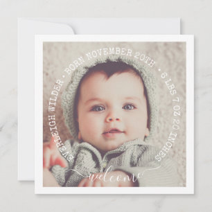 Moderne Baby Foto Geburtshilfekarte