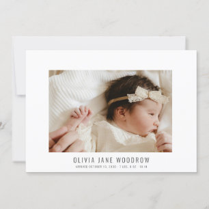 Moderne Baby Girl Foto Collage Geburtserklärung