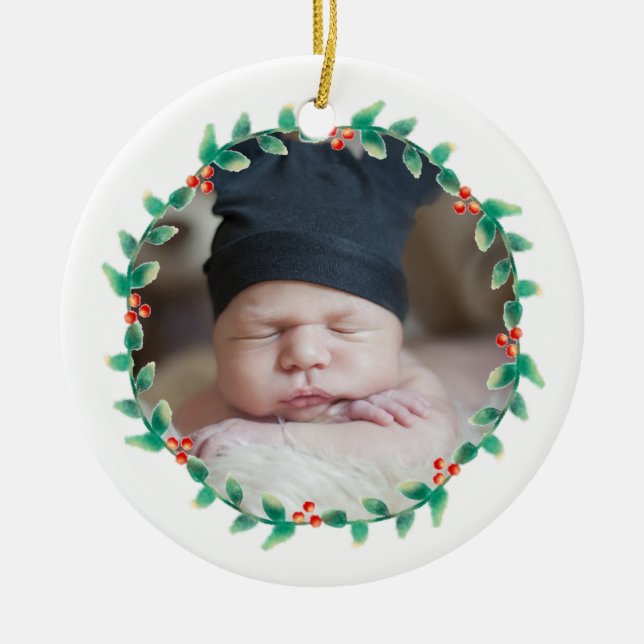 Moderne Baby-Jungen-erste Keramik Ornament (Vorne)
