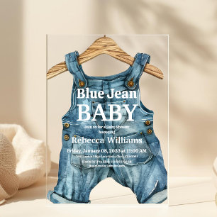 Moderne Baby-Party für einen kleinen Jungen im Sti Acryleinladungen