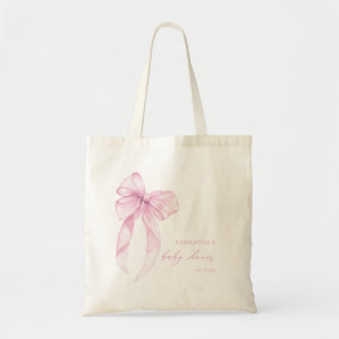 Moderne Baby-Party mit rosa Kokette-Schleife Tragetasche