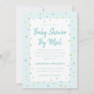 Moderne Baby Shower-Einladung mit Streuseln per Po