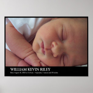 Moderne Babyausgabe-Foto-Wand hängt schwarz Poster