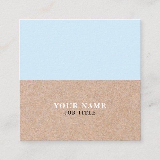 Moderne BabyBlue DRUCKquadratische Visitenkarte (Vorderseite)