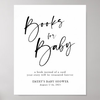 Moderne Babyduschbücher für Babysignatur Poster
