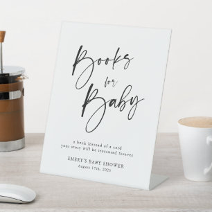 Moderne Babyduschbücher für Babysignatur Sockelschild
