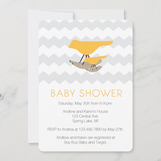 Moderne Babydusche aus dem Mittelalter Einladung (Vorderseite)