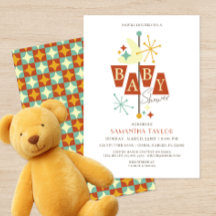 Moderne Babydusche aus der Mitte des Jahrhunderts