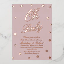 Moderne Babydusche kommt rosa gepresst