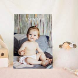 Moderne Babydusche Vielen Dank für ein Foto Dankeskarte