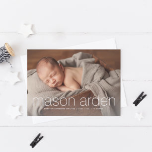Moderne Babynamen 3 Foto Geburt Ankündigung