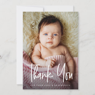 Moderne Babyparty-Dankeschön-Foto individuell Dankeskarte