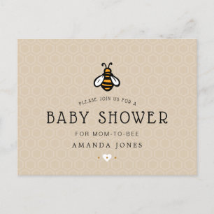 Moderne Babyparty für die werdende Mom-To-Bee Einladungspostkarte