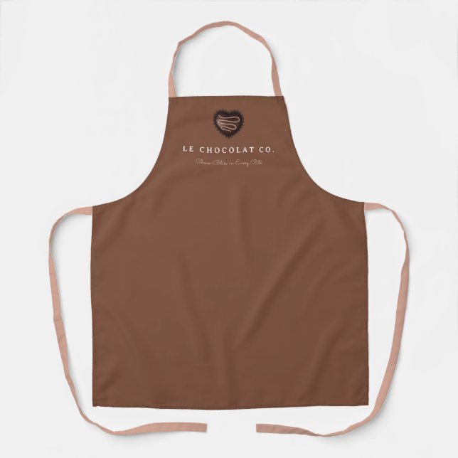 Moderne Bäcker Schokolade Braun Schürze (Vorderseite)