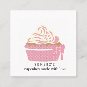 Moderne Bäckerei Cupcake Koch Catering Quadratische Visitenkarte