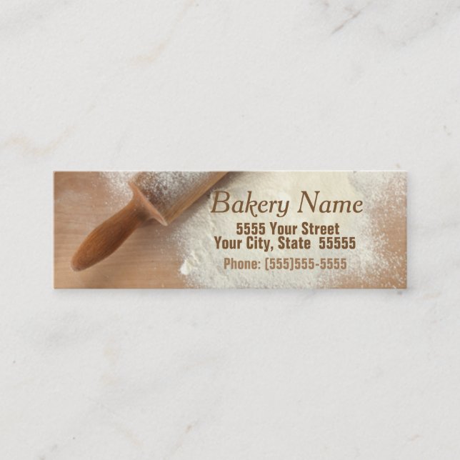Moderne Bäckerei/Geschäfts-Karte Catering Company Mini Visitenkarte (Vorderseite)