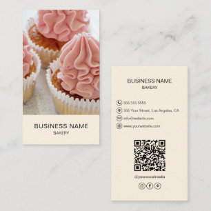 Moderne Bäckerei nach Maß Foto Creme Visitenkarte