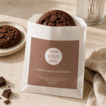 Moderne Bäckerei-Papiertüte mit individuellem Logo