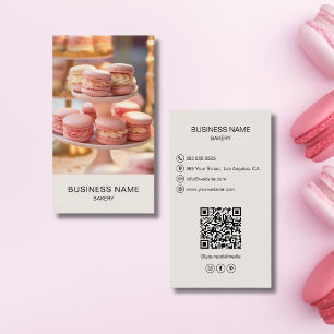 Moderne Backwaren-Foto-QR-Code Visitenkarte