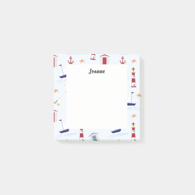 Moderne Bademantel mit Monogramm Post-it Klebezettel (Vorderseite)