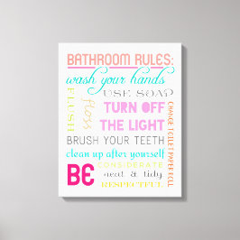 Moderne Bädervorschriften Leinwand Art Print
