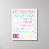 Moderne Bädervorschriften Leinwand Art Print