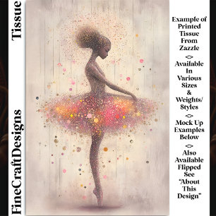 Moderne Ballerina, Glitter Und Punkte DN4R Decoupa Seidenpapier