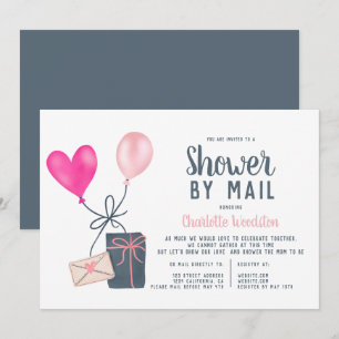 Moderne Ballon-Illustration Baby Shower per Post Einladung