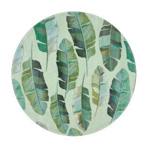 Moderne Banana Pflanze Tropische Illustration Schneidebrett
