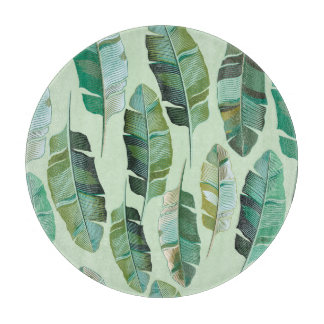 Moderne Banana Pflanze Tropische Illustration Schneidebrett