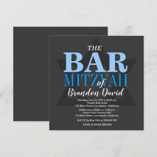 Moderne Bar Mitzvah Einladung nach benutzerdefinie