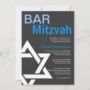 Moderne Bar Mitzvah Einladung nach benutzerdefinie