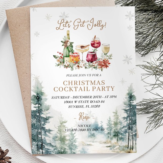 Moderne Bar Weihnachten Lasse Jolly Einladung (Von Creator hochgeladen)