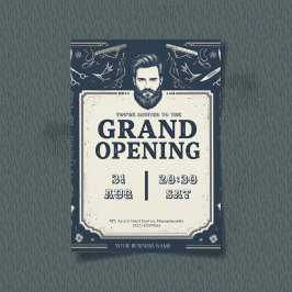 Moderne Barbershop Grand Opening-Einladung Feiertagskarte