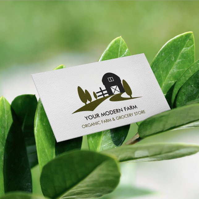 MODERNE BARN EDITABLE FARBLANDWIRTSCHAFTSKARTE VISITENKARTE (Von Creator hochgeladen)