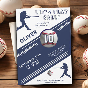 Moderne Baseballspieler-Themen-Geburtstag Einladung