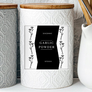 Moderne Basic Minimal Kitchen Pantry Jar Labels