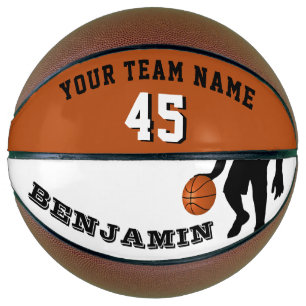 Moderne Basketball mit Mannschaftsname Zahl