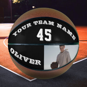 Moderne Basketball mit Teamname Nummer Foto