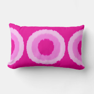 Moderne Batik-Kreise der Stämme - fuchsienrosa Lendenkissen