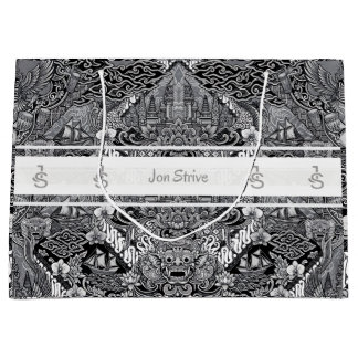 Moderne BATIK-Muster Große Geschenktüte