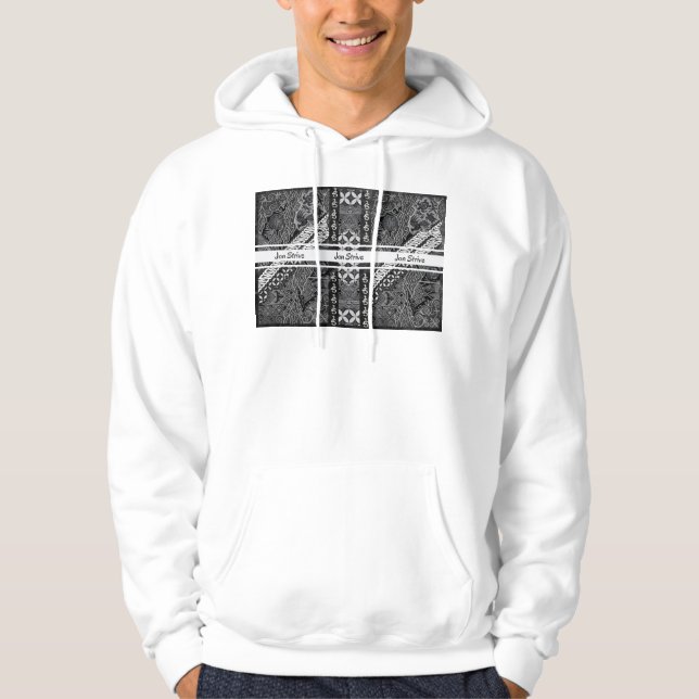 Moderne Batik-Muster Hoodie (Vorderseite)