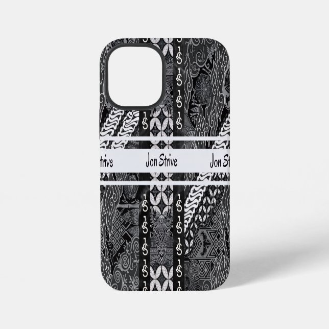Moderne BATIK-Muster iPhone 12 Mini Hülle (Rückseite)