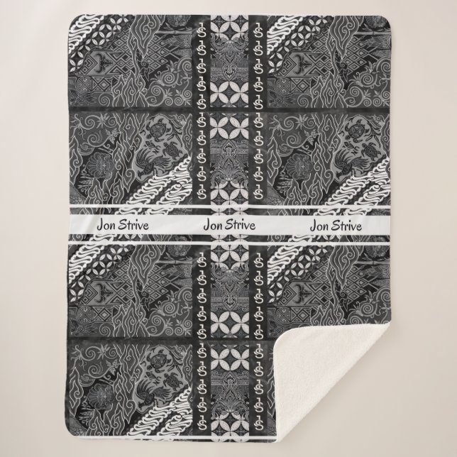Moderne BATIK-Muster Sherpadecke (Vorderseite)