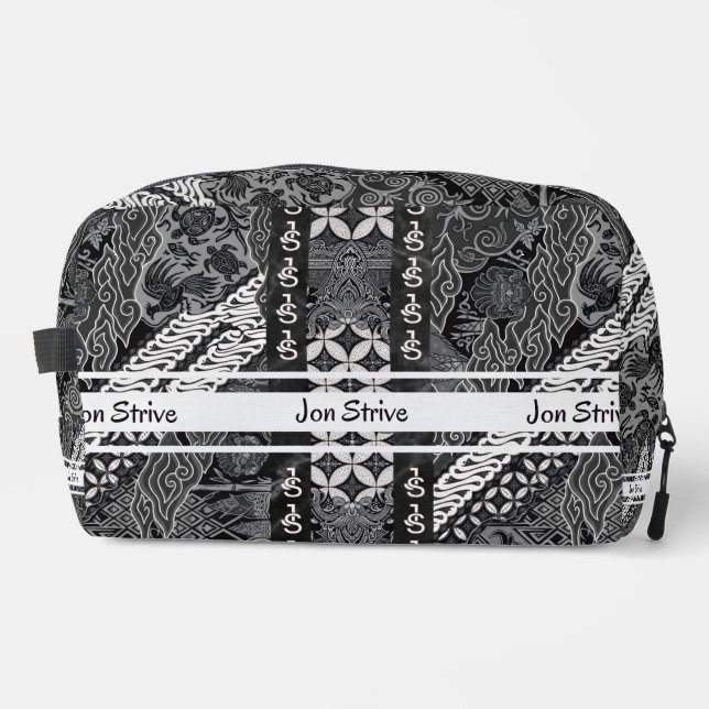 Moderne Batik-Muster Waschbeutel (Vorderseite)