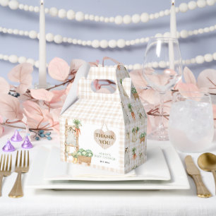 Moderne bäuerliche Baby-Dusche auf dem Bauernmarkt Geschenkschachtel