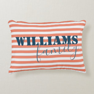 moderne Bauernstreifen Dekokissen