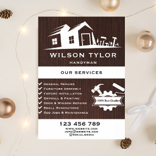 Moderne Bauhandwerkzeuge Holz Flyer