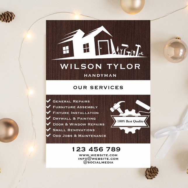 Moderne Bauhandwerkzeuge Holz Flyer (Von Creator hochgeladen)