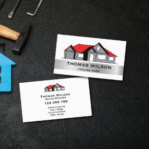 Moderne Bauhandyman-Zimmereinrichtung Reparatur Visitenkarte
